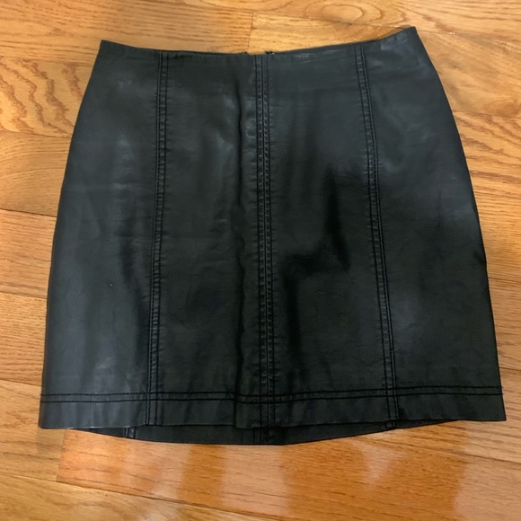 Free People Leather Mini Skirt - Picture 3 of 4